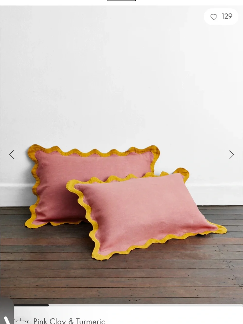 Bed Threads Pink Clay/Tumeric Standard Shams